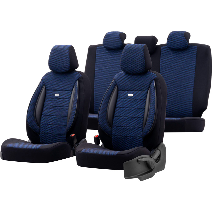 Καλύμματα καθισμάτων αυτοκινήτου μπλε υφασμάτινα sport
