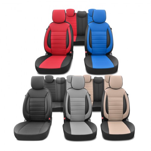 Καλύμματα καθισμάτων αυτοκινήτου τεχνόδερμα χρώματα