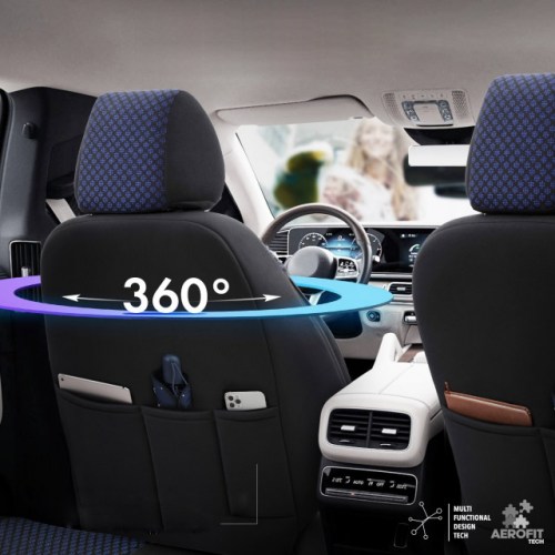 Καλύμματα καθισμάτων αυτοκινήτου μπλε με θήκες