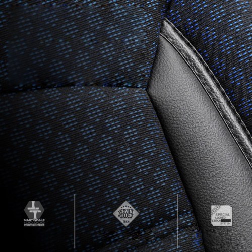 Καλύμματα καθισμάτων αυτοκινήτου μπλε ύφασμα