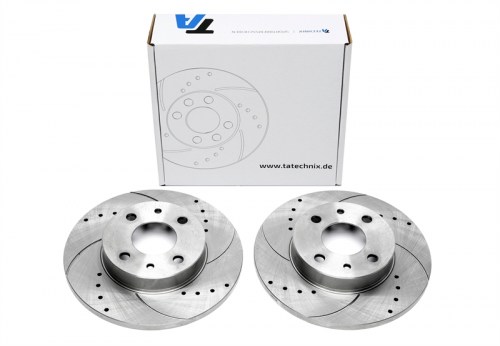 Πίσω σετ δισκόπλακες τρυπητές, χαρακτές Fiat Tempra (159) (καρέ:4x98,εξ.διάμετρο:240,5mm,Υψ:40mm) ta technix δισκόπλακες τρυπητές Zastava