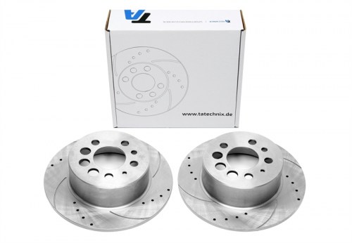 Πίσω σετ δισκόπλακες τρυπητές, χαρακτές Volvo 940 940/Kombi I+II (945, 945) (καρέ:4x108,εξ.διάμετρο:281mm,Υψ:73,3mm) ta technix δισκόπλακες τρυπητές Volvo