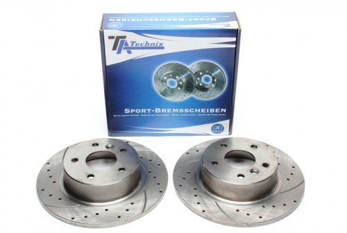 Πίσω σετ δισκόπλακες τρυπητές, χαρακτές Land Rover Discovery II (LJ, LT) (καρέ:5x120,εξ.διάμετρο:304,5mm,Υψ:63mm) ta technix δισκόπλακες τρυπητές Land Rover