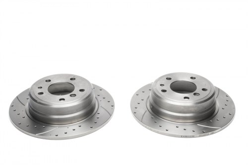 Πίσω σετ δισκόπλακες τρυπητές, χαρακτές BMW 7 series E32 (καρέ:5x120,εξ.διάμετρο:300mm,Υψ:68mm) ta technix δισκόπλακες τρυπητές BMW