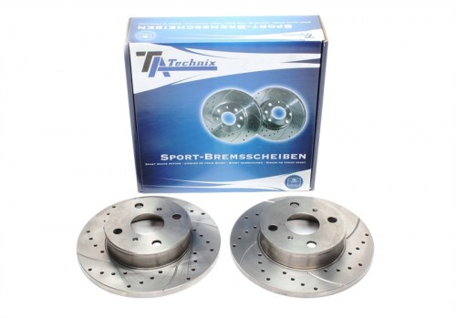 Μπροστά σετ δισκόπλακες τρυπητές, χαρακτές Toyota Corolla Liftback/Compact/SW (E9) (καρέ:4x100,εξ.διάμετρο:238mm,Υψ:48,2mm) ta technix δισκόπλακες τρυπητές Toyota