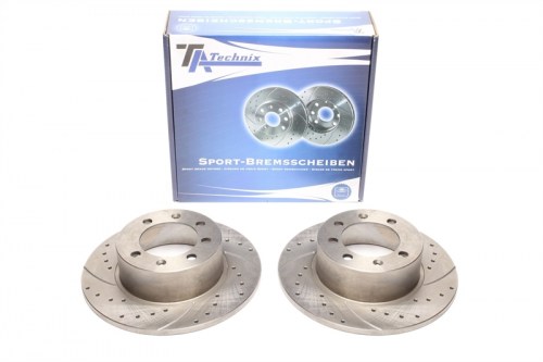 Πίσω σετ δισκόπλακες τρυπητές, χαρακτές Saab 900 (καρέ:4x114,3,εξ.διάμετρο:269mm,Υψ:66mm) ta technix δισκόπλακες τρυπητές Saab