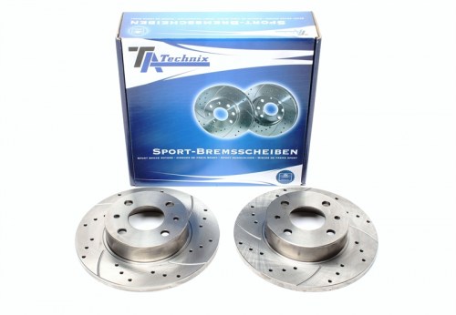 Μπροστά σετ δισκόπλακες τρυπητές, χαρακτές Fiat Panda (141A,141_) (καρέ:4x98,εξ.διάμετρο:240,5mm,Υψ:46,5mm) ta technix δισκόπλακες τρυπητές Lancia