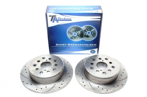 Πίσω σετ δισκόπλακες τρυπητές, χαρακτές Lexus IS I (XE1) (καρέ:5x114,3,εξ.διάμετρο:306,6mm,Υψ:63,2mm) ta technix δισκόπλακες τρυπητές Lexus