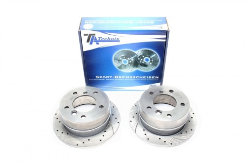 Πίσω σετ δισκόπλακες τρυπητές, χαρακτές Volkswagen Sprinter (901,902) (καρέ:5x130,εξ.διάμετρο:258mm,Υψ:96,5mm) ta technix δισκόπλακες τρυπητές Volkswagen