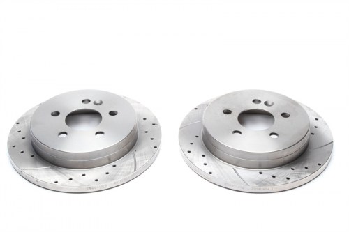 Πίσω σετ δισκόπλακες τρυπητές, χαρακτές Mercedes M-Class W163 (καρέ:5x112,εξ.διάμετρο:285mm,Υψ:52,5mm) ta technix δισκόπλακες τρυπητές Mercedes