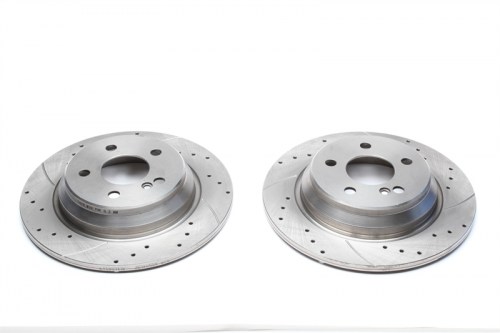 Πίσω σετ δισκόπλακες τρυπητές, χαρακτές Mercedes S-Class W220 (καρέ:5x112,εξ.διάμετρο:300mm,Υψ:58,5mm) ta technix δισκόπλακες τρυπητές Mercedes