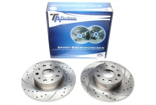 Πίσω σετ δισκόπλακες τρυπητές, χαρακτές Alfa Romeo 166 (936) (καρέ:5x108,εξ.διάμετρο:276mm,Υψ:51,8mm) ta technix δισκόπλακες τρυπητές Lancia