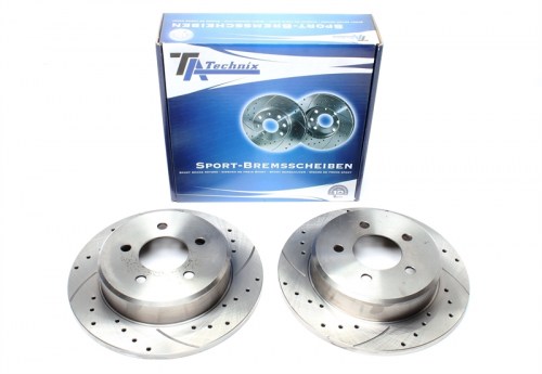 Πίσω σετ δισκόπλακες τρυπητές, χαρακτές Jeep Wrangler II (TJ) (καρέ:5x114,3,εξ.διάμετρο:290mm,Υψ:56mm) ta technix δισκόπλακες τρυπητές Jeep