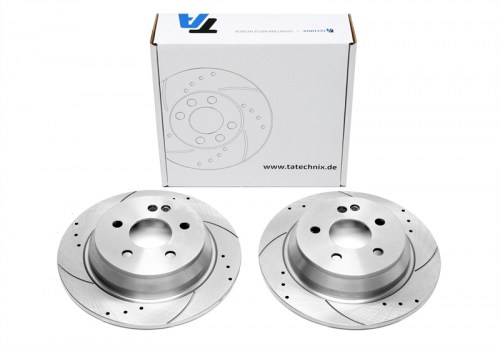 Πίσω σετ δισκόπλακες τρυπητές, χαρακτές Mercedes Viano (W639) (καρέ:5x112,εξ.διάμετρο:296mm,Υψ:57,7mm) ta technix δισκόπλακες τρυπητές Mercedes