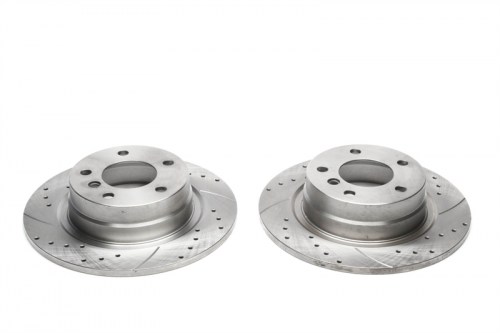 Πίσω σετ δισκόπλακες τρυπητές, χαρακτές BMW 1 series E81, E87,E90, E92 (καρέ:5x120,εξ.διάμετρο:296mm,Υψ:65,5mm) ta technix δισκόπλακες τρυπητές BMW