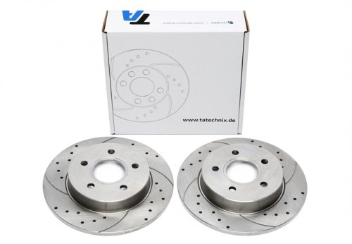 Πίσω σετ δισκόπλακες τρυπητές, χαρακτές Ford C-Max (καρέ:5x108,εξ.διάμετρο:265mm,Υψ:40,7mm) ta technix δισκόπλακες τρυπητές Ford