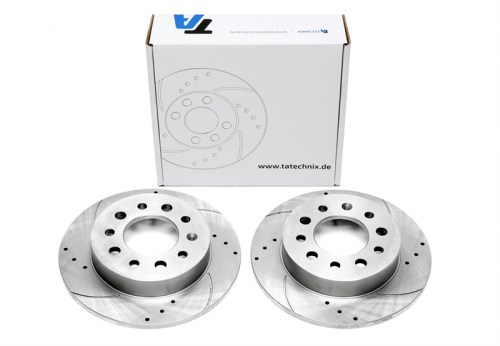 Πίσω σετ δισκόπλακες τρυπητές, χαρακτές Hyundai Coupe GK (καρέ:5x114,3,εξ.διάμετρο:257,8mm,Υψ:45,3mm) ta technix δισκόπλακες τρυπητές Hyundai