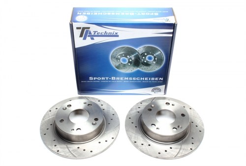 Πίσω σετ δισκόπλακες τρυπητές, χαρακτές Honda Accord CL (καρέ:5x114,3,εξ.διάμετρο:260mm,Υψ:49,1mm) ta technix δισκόπλακες τρυπητές Honda