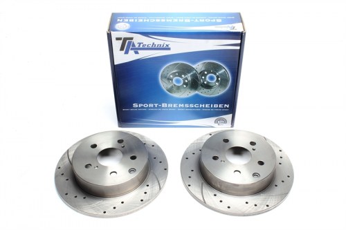 Πίσω σετ δισκόπλακες τρυπητές, χαρακτές Toyota RAV 4 XA 3 (καρέ:5x114,3,εξ.διάμετρο:281mm,Υψ:55mm) ta technix δισκόπλακες τρυπητές Toyota