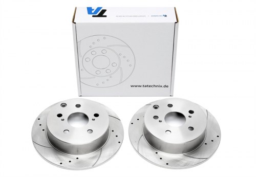 Πίσω σετ δισκόπλακες τρυπητές, χαρακτές Toyota Avensis Avensis(T25)Stufenheck,Combi (καρέ:5x114,3,εξ.διάμετρο:280mm,Υψ:59mm) ta technix δισκόπλακες τρυπητές Toyota