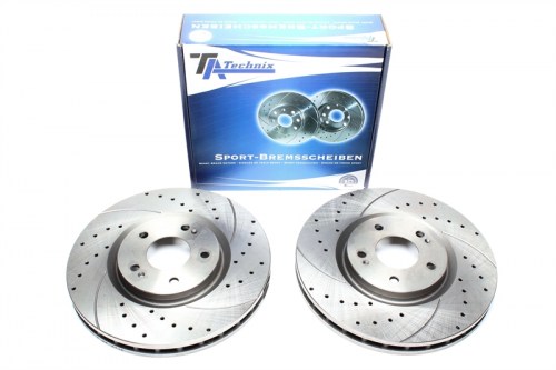 Μπροστά σετ δισκόπλακες τρυπητές, χαρακτές και αεριζόμενες Mitsubishi Lancer EVO VI (CP9A) (καρέ:5x114,3,εξ.διάμετρο:320mm,Υψ:43,5mm) ta technix δισκόπλακες τρυπητές Mitsubishi