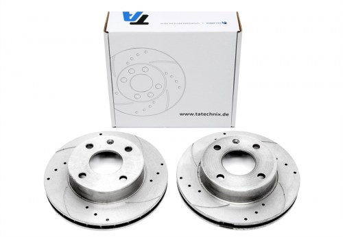 Μπροστά σετ δισκόπλακες τρυπητές, χαρακτές και αεριζόμενες Ford Orion I (AFD) (καρέ:4x108,εξ.διάμετρο:239,5mm,Υψ:58mm) ta technix δισκόπλακες τρυπητές Ford