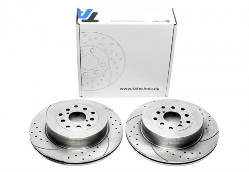 Πίσω σετ δισκόπλακες τρυπητές, χαρακτές και αεριζόμενες Subaru Impreza GD (καρέ:5x100,εξ.διάμετρο:316mm,Υψ:67,2mm) ta technix δισκόπλακες τρυπητές Subaru