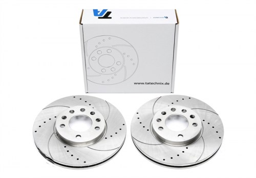 Μπροστά σετ δισκόπλακες τρυπητές, χαρακτές και αεριζόμενες Opel Signum (καρέ:5x110,εξ.διάμετρο:285mm,Υψ:42,1mm) ta technix δισκόπλακες τρυπητές Saab