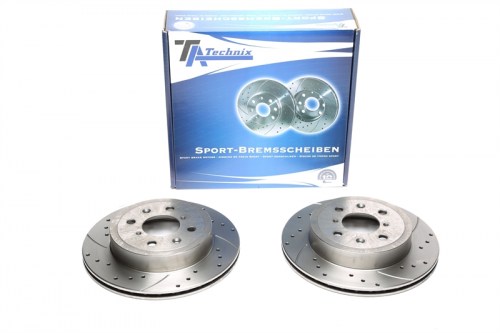 Μπροστά σετ δισκόπλακες τρυπητές, χαρακτές και αεριζόμενες Suzuki Wagon R+ (MM) (καρέ:4x100,εξ.διάμετρο:253mm,Υψ:49mm) ta technix δισκόπλακες τρυπητές Suzuki