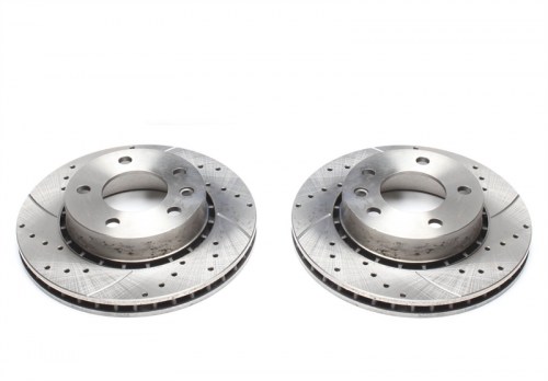 Μπροστά σετ δισκόπλακες τρυπητές, χαρακτές και αεριζόμενες Opel Omega A (καρέ:,εξ.διάμετρο:258mm,Υψ:58,4mm) ta technix δισκόπλακες τρυπητές Opel