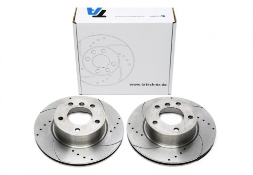 Μπροστά σετ δισκόπλακες τρυπητές, χαρακτές και αεριζόμενες BMW 3 series E90 (καρέ:5x120,εξ.διάμετρο:292mm,Υψ:73,3mm) ta technix δισκόπλακες τρυπητές BMW