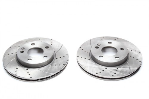 Μπροστά σετ δισκόπλακες τρυπητές, χαρακτές και αεριζόμενες Mercedes A-Class W169 (καρέ:,εξ.διάμετρο:276mm,Υψ:44,5mm) ta technix δισκόπλακες τρυπητές Mercedes