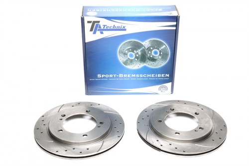 Μπροστά σετ δισκόπλακες τρυπητές, χαρακτές και αεριζόμενες Suzuki Grand Vitara I (FT, GT) Cabriolet (καρέ:5x140,εξ.διάμετρο:286mm,Υψ:29mm) ta technix δισκόπλακες τρυπητές Suzuki