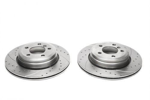 Πίσω σετ δισκόπλακες τρυπητές, χαρακτές και αεριζόμενες BMW 7 series E65, E66 (καρέ:,εξ.διάμετρο:324mm,Υψ:67mm) ta technix δισκόπλακες τρυπητές BMW