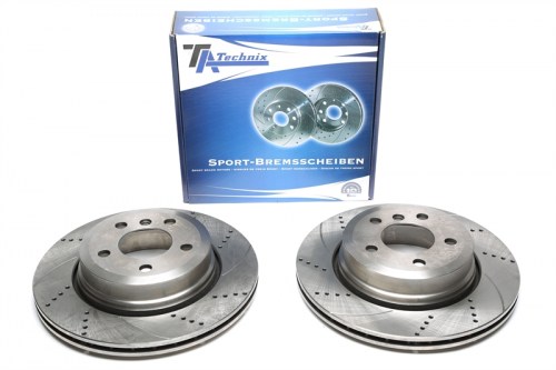 Πίσω σετ δισκόπλακες τρυπητές, χαρακτές και αεριζόμενες BMW X3 E83 (καρέ:5x120,εξ.διάμετρο:320mm,Υψ:79,7mm) ta technix δισκόπλακες τρυπητές BMW