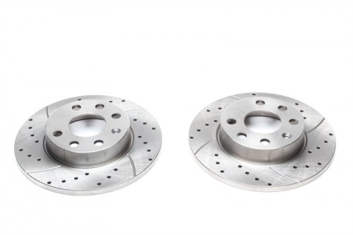 Μπροστά σετ δισκόπλακες τρυπητές, χαρακτές και αεριζόμενες BMW 5 series E12 (καρέ:,εξ.διάμετρο:280mm,Υψ:78mm) ta technix δισκόπλακες τρυπητές BMW