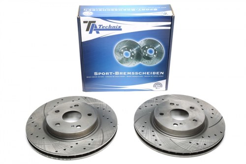 Μπροστά σετ δισκόπλακες τρυπητές, χαρακτές και αεριζόμενες Suzuki Grand Vitara 2, JT (καρέ:5x114,3,εξ.διάμετρο:294mm,Υψ:49mm) ta technix δισκόπλακες τρυπητές Suzuki