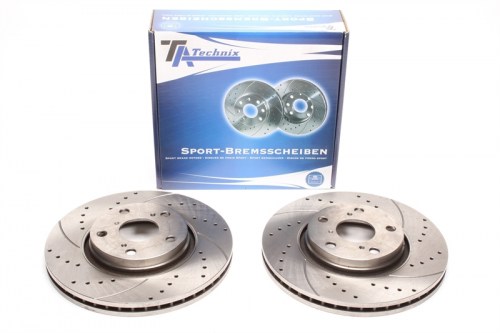 Μπροστά σετ δισκόπλακες τρυπητές, χαρακτές και αεριζόμενες Toyota Verso (AR2) (καρέ:5x114,3,εξ.διάμετρο:295mm,Υψ:49,2mm) ta technix δισκόπλακες τρυπητές Toyota