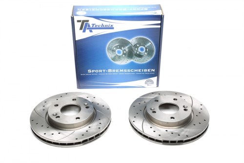 set front axle, , perforated+χαρακτές+αεριζόμενες Hyundai Elantra HD (καρέ:5x114,3,εξ.διάμετρο:275mm,Υψ:47,4mm) ta technix δισκόπλακες τρυπητές Hyundai