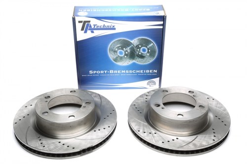 Μπροστά σετ δισκόπλακες τρυπητές, χαρακτές και αεριζόμενες Toyota Land Cruiser J20 (καρέ:5x150,εξ.διάμετρο:340mm,Υψ:84mm) ta technix δισκόπλακες τρυπητές Toyota