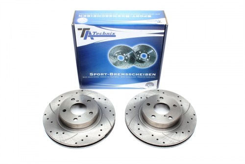 Μπροστά σετ δισκόπλακες τρυπητές, χαρακτές και αεριζόμενες+αεριζόμενες Subaru Impreza Coupe (GFC) (καρέ:5x100,εξ.διάμετρο:260mm,Υψ:56,78mm) ta technix δισκόπλακες τρυπητές Subaru