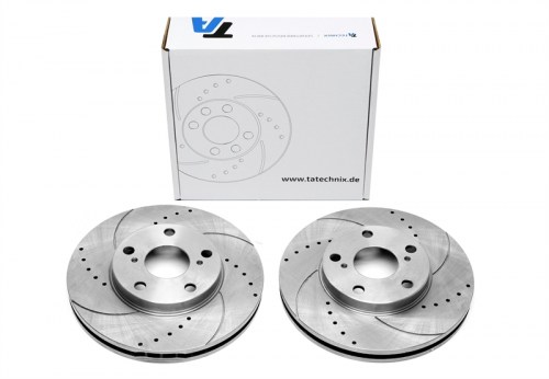 Μπροστά σετ δισκόπλακες τρυπητές, χαρακτές και αεριζόμενες Toyota Camry (CV_/ XV_) (καρέ:5x114,3,εξ.διάμετρο:275mm,Υψ:49,2mm) ta technix δισκόπλακες τρυπητές Toyota