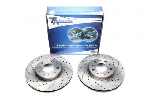 Μπροστά σετ δισκόπλακες τρυπητές, χαρακτές και αεριζόμενες Volvo V90 Kombi (καρέ:5x108,εξ.διάμετρο:280mm,Υψ:50,7mm) ta technix δισκόπλακες τρυπητές Volvo