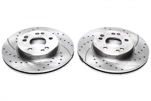 Μπροστά σετ δισκόπλακες τρυπητές, χαρακτές και αεριζόμενες Mercedes E-Class Cabriolet (A124,C124,W124,S124)+Coupe+Kombi (καρέ:,εξ.διάμετρο:295mm,Υψ:50mm) ta technix δισκόπλακες τρυπητές Mercedes