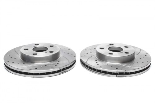 Μπροστά σετ δισκόπλακες τρυπητές, χαρακτές και αεριζόμενες Toyota Avensis Station Wagon (καρέ:5x100,εξ.διάμετρο:260mm,Υψ:49mm) ta technix δισκόπλακες τρυπητές Toyota