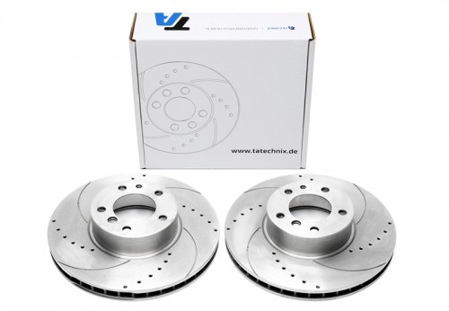 Μπροστά σετ δισκόπλακες τρυπητές, χαρακτές και αεριζόμενες BMW 8 series E31 (καρέ:5x120,εξ.διάμετρο:324mm,Υψ:77mm) ta technix δισκόπλακες τρυπητές BMW