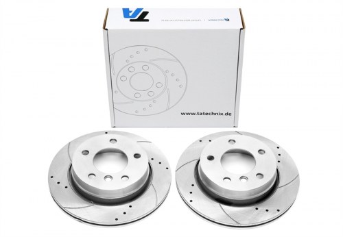 Πίσω σετ δισκόπλακες τρυπητές, χαρακτές και αεριζόμενες BMW 3 series E46 / Touring Compact Coupe (καρέ:5x120,εξ.διάμετρο:276mm,Υψ:60,1mm) ta technix δισκόπλακες τρυπητές BMW