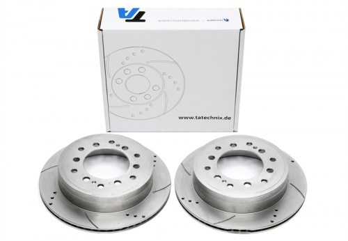 Πίσω σετ δισκόπλακες τρυπητές, χαρακτές και αεριζόμενες Toyota Land Cruiser (KDJ12) (καρέ:6x139,7,εξ.διάμετρο:312mm,Υψ:68mm) ta technix δισκόπλακες τρυπητές Toyota