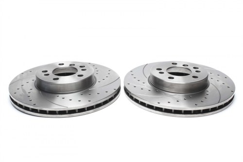 Μπροστά σετ δισκόπλακες τρυπητές, χαρακτές και αεριζόμενες BMW X5 E53 (καρέ:5x120,εξ.διάμετρο:332mm,Υψ:62,1mm) ta technix δισκόπλακες τρυπητές BMW