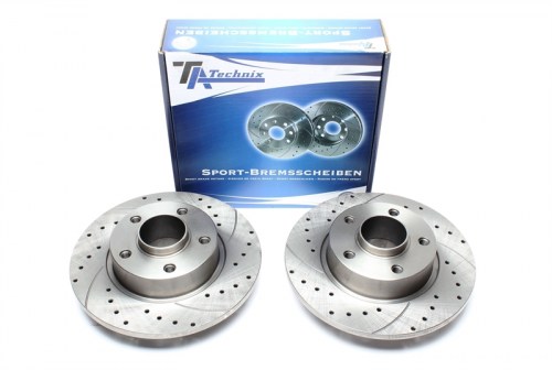 Πίσω σετ δισκόπλακες τρυπητές, χαρακτές Nissan Primastar Bus/Kasten (X83) (καρέ:5x118,εξ.διάμετρο:280mm,Υψ:102,5mm) ta technix δισκόπλακες τρυπητές Renault